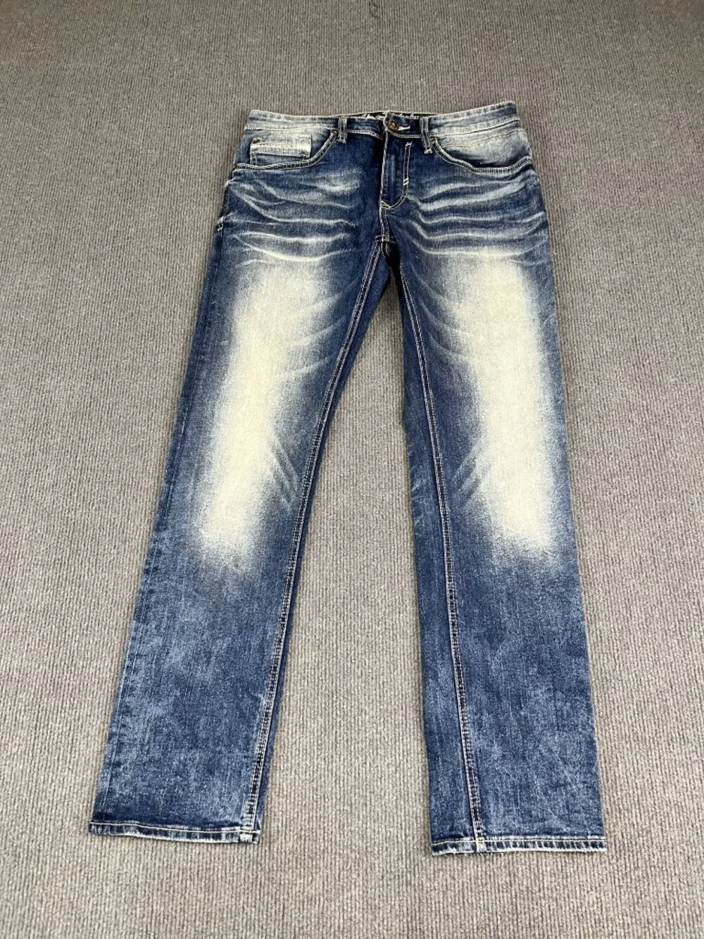 Buffalo David Bitton Ethan-X Mens Blue Distressed Slim Straight Jeans 31x30 NWT